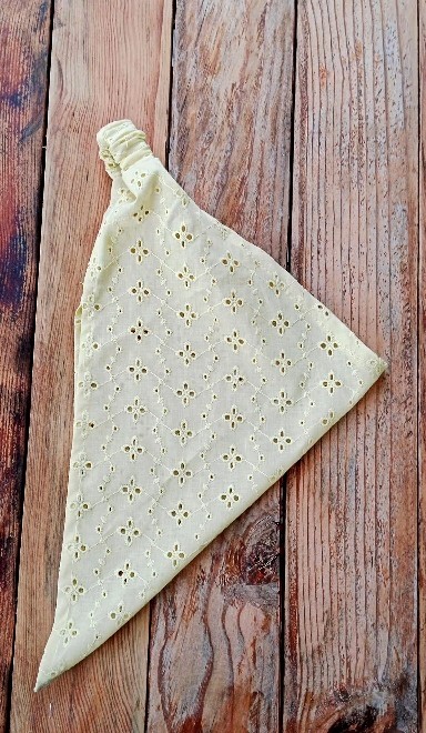 Mufin Collection Siya Brode Fisto Lastikli Bandana | Doğal Pamuk Saç Bandı