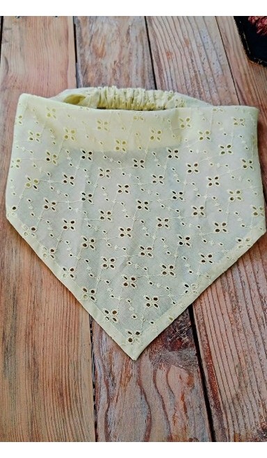 Mufin Collection Siya Brode Fisto Lastikli Bandana | Doğal Pamuk Saç Bandı görsel 7