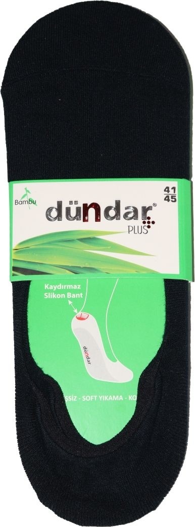 Dündar 12 Adet Erkek Bambu Silikonlu Dikişsiz Babet Çorap