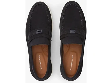 Resim Tommy Hilfiger Erkek Light Süet Flag Hardware Loafer Ayakkabı 