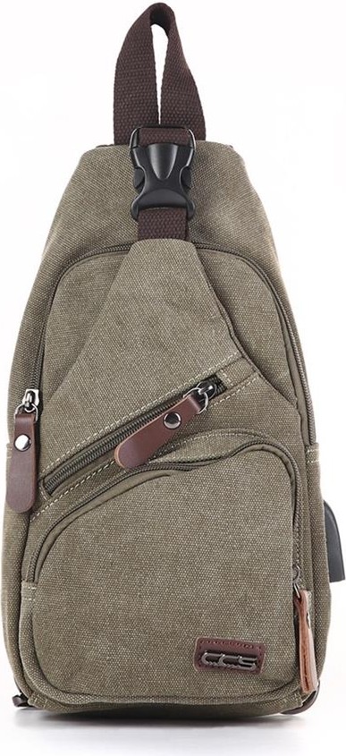 Ççs CCS 31184 Kanvas Kumaş Omuz Askılı Çapraz Çanta görsel 2