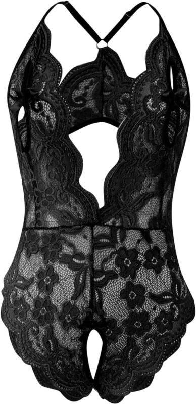Nimse Love Siyah Dantel Derin Dekolteli Fantazi Body - NNT0001364-1894 görsel 5