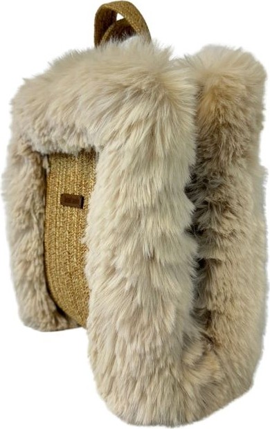 Uretti - Ayşe 4723 8560 El Yapımı Peluş Kürklü Model Tress Ip El Çantası / 24 cm x 27 cm görsel 3