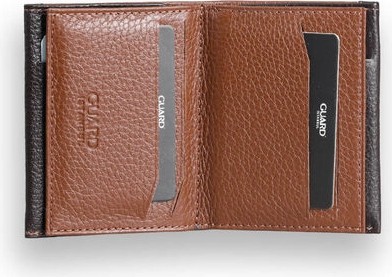Guard Taba - Kahverengi Çift Renk Bölmeli Hakiki Deri Kredi Kartlık - GRD260404WT1746 görsel 2