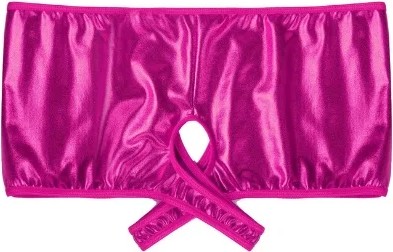 Moda Şahsenem Fantezi Pembe Özel Bölgeleri Açık Parlak Külot görsel 4