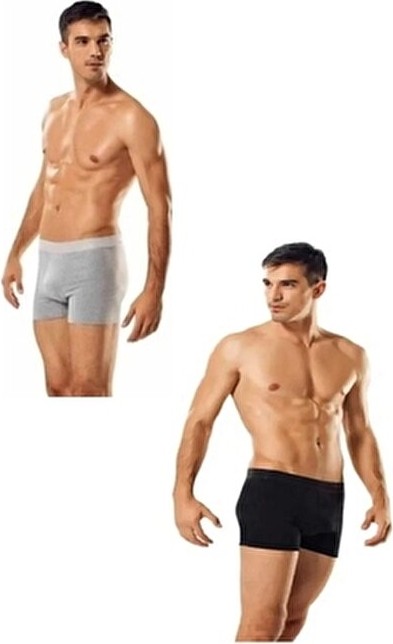 Tutku Erkek Boxer 6'lı Paket 3 Siyah + 3 Gri Elastan Likralı Abani Classic Konfor görsel 6