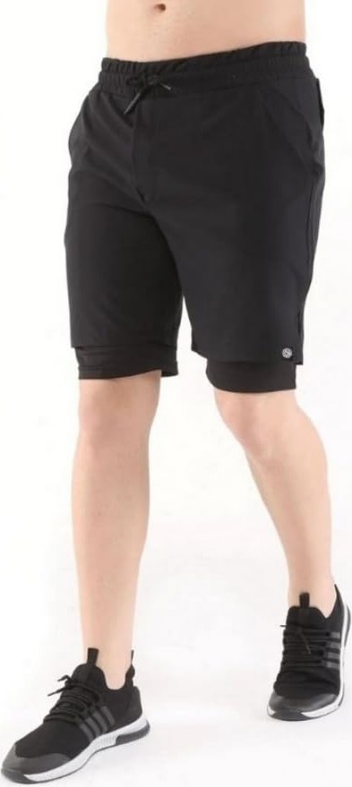 Die Grup Genıus Storeerkek Running Hızlı Kuruma Micropoly Antrenman Halısaha Fitness Kısa Taytlı Outdoor Şort (Siyah, S) görsel 4