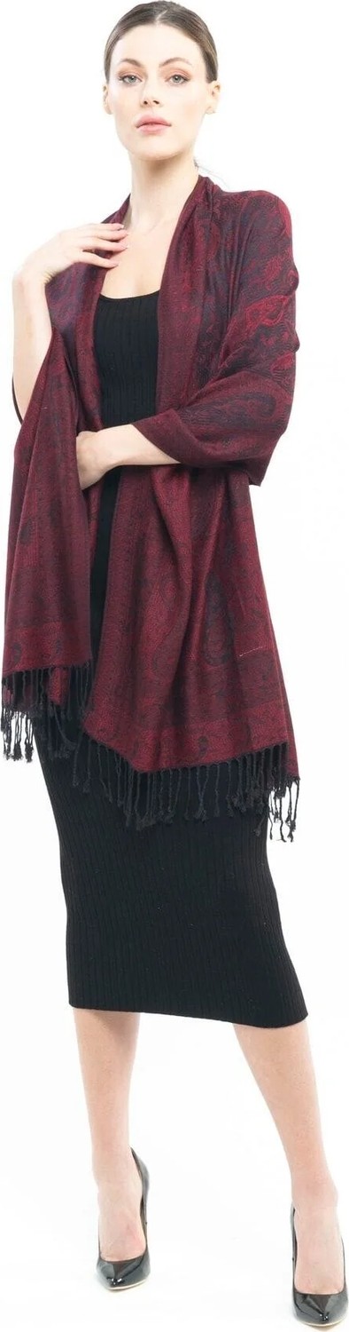 Pashmina Kaşmir Şal | Duman | %100 Kaşmir Yünü | 70X180 cm | 4 Mevsim görsel 8