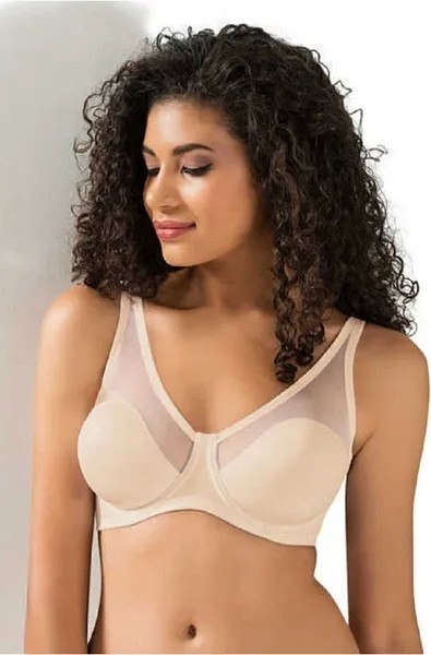 Le Jardin 9200-C Balenli Desteksiz Tül Detaylı Soft C Cup Toparlayıcı Sütyen