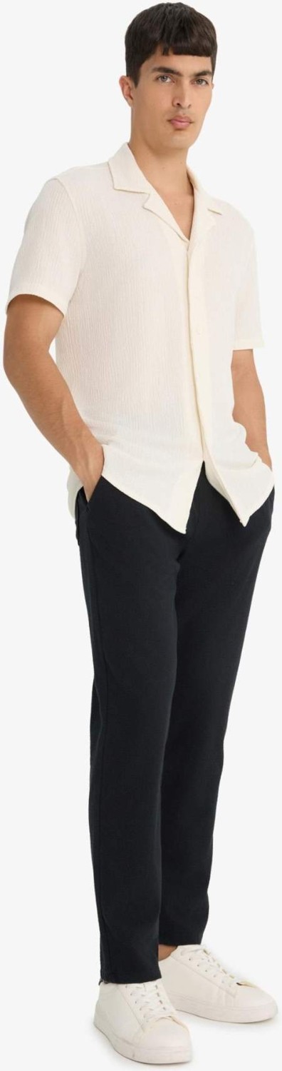 DeFacto Jogger Fit Beli Bağcıklı Lastikli Cepli Pamuklu Dokulu Pantolon F3269AX25AU görsel 4