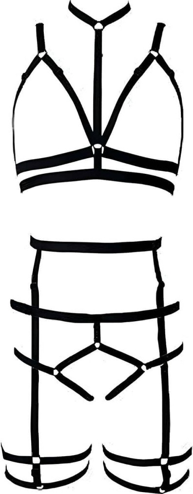 Beruflic String - Sütyen Jartiyer Harness Takım - BRF142 görsel 5