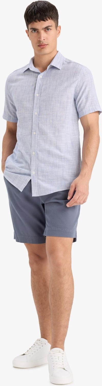 DeFacto Regular Fit Dokulu Bermuda Şort E2234AX25SM