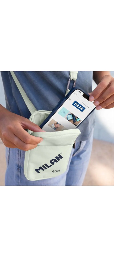 Milan 430 1918 Serisi Yırtılmaz Ripstop Kumaş Çapraz Askılı Mini Telefon & Omuz Çantası Lacivert görsel 6