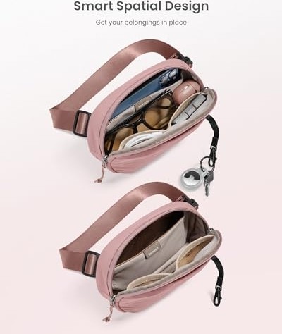 Aesco Kadın Bel Çantası/hip Bag Rfıd Korumalı, 1,5 L Küçük Sling Çanta, Göğüs Çantası/bel Çantası/telefon Çantası/omuz Çantası Crossbody, Seyahat, Günlük, Festival, Spor ve Yürüyüş Için görsel 4