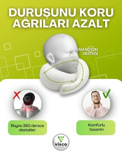 1001 Ortopedik Spiral Boyun Destekli Seyahat YASTIĞI%100 Ortopedik Visko görsel 4