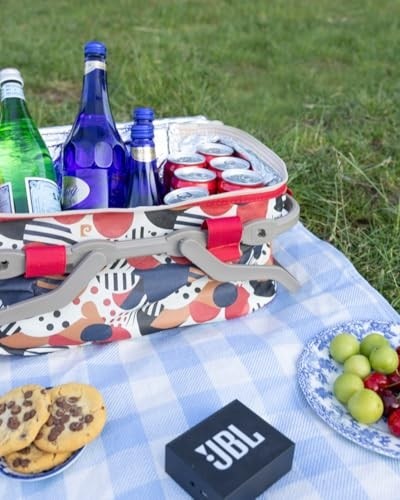 1001 Termal Plaj ve Piknik Çantası, Plastik Kulplu, Çiçek, Termal Alüminyum Kaplı Iç Yüzey, Plaj görsel 4