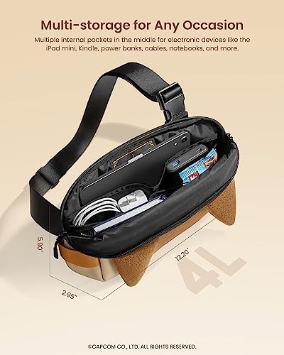 1001 Palico/palamute Edc Askılı Çanta, Monster Hunter 4l Minimalist Göğüs Omuz Sırt Çantası Erke görsel 5