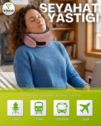 1001 Ortopedik Spiral Boyun Destekli Seyahat YASTIĞI%100 Ortopedik Visko görsel 3