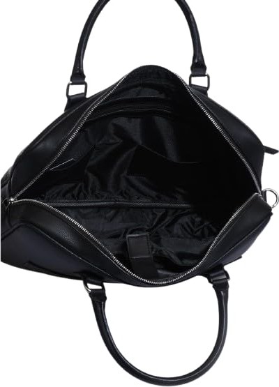 1001 2038 Vegan Deri Laptop Çantası Evrak Çantası Unisex Şık Tasarım Siyah görsel 4