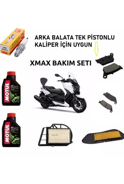 Aras Moto Xmax 250 Xcity 250 Full Bakım Seti Buji Dahil Arka Kaliper Tek Piston Model 2006-2017 -Arasmoto