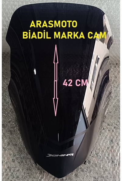 Bajaj Dominar 250 -400 Füme Ön Cam Siperlik ,biadil Marka Tur Camı 42 cm (2017-2024) Arasmoto