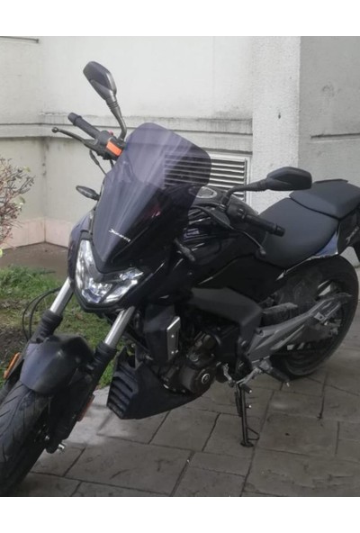Aras Moto Bajaj Dominar 250 -400 Füme Ön Cam Siperlik ,biadil Marka Uzun Tur Camı 48 CM(2017-2024) Arasmoto