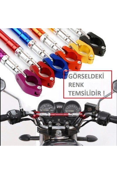 Aras Moto Motosiklet Gidon Barı Ayarlanabilir Dengeleyici Ara Bar Sarı Renk 22 mm Gidon -Arasmoto