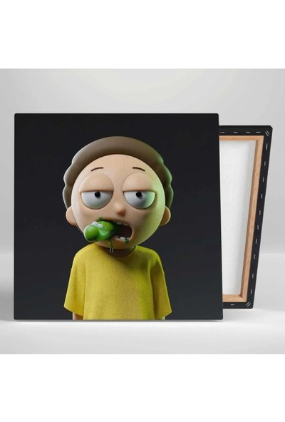 Ar Ajans Kanvas Tablo Rick And Mortie Pickle Rick Efsane Çizgi Dizi Ikili Kombin 2li Kanvas Tablo
