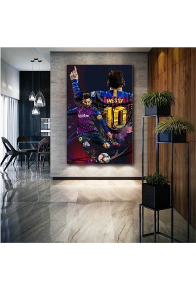 Ar Ajans Kanvas Tablo Lionel Messi Barselona Futbol Leo Fc Barcelona Kanvas Tablo