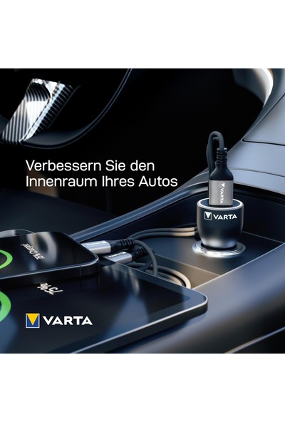 Aral Teknoloji Arac Içi Çakmaklık Şarj Aleti 45W Varta Car Charger