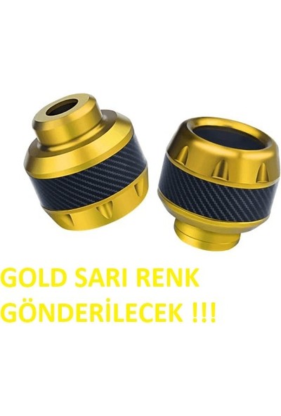 Aras Moto Motosiklet ,scooter Ön Teker Koruma Takozu Karbon Detaylı (Gold Renk) 16 mm Millere Uygun-Arasmoto