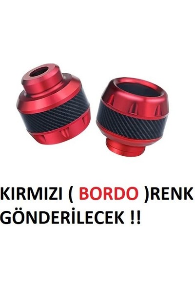 Aras Moto Motosiklet ,scooter Ön Teker Koruma Takozu Karbon Detaylı Kırmızı Renk 16 mm Millere Uygun-Arasmoto