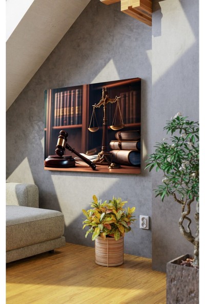 Ar Ajans Kanvas Tablo Adalet Tokmağı Eşitlik Avukat Hakim Savcı Dekoratif Kanvas Tablo