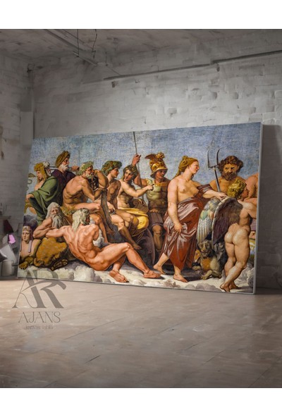 Ar Ajans Kanvas Tablo  "the Council Of Gods" Tanrıların Konseyi Dekoratif Kanvas  Tablo