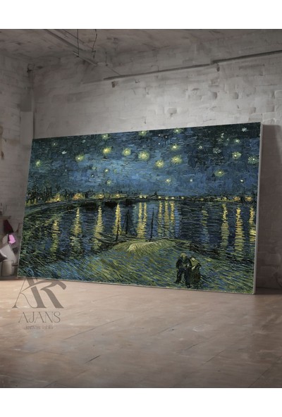 Ar Ajans Kanvas Tablo Vintage Van Gogh  Yıldızlı Geceler Dekoratif Kanvas  Tablo