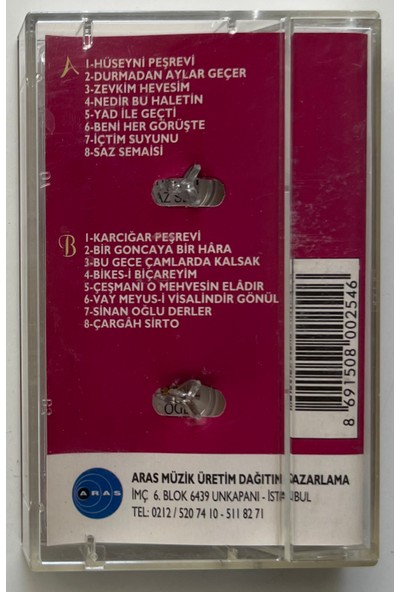 Aras Müzik Kemal Gürses Hüseyni Karcığar Faslı Kaset (Orjnal Dönem Baskı Kaset)