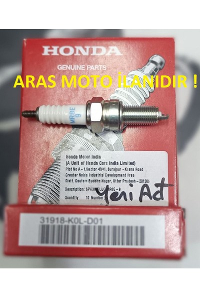 Honda Dio 110 Buji Orjinal Servis Kodlu MR8E-9 Ngk Tüm Yıllara Uygun -Arasmoto