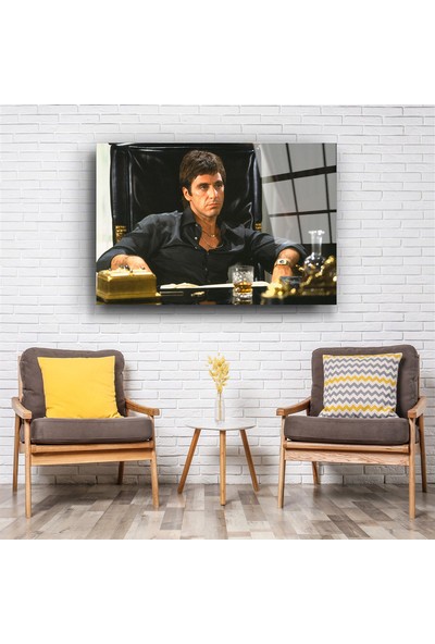 Aras Glass Art Tony Montana Cam Tablo