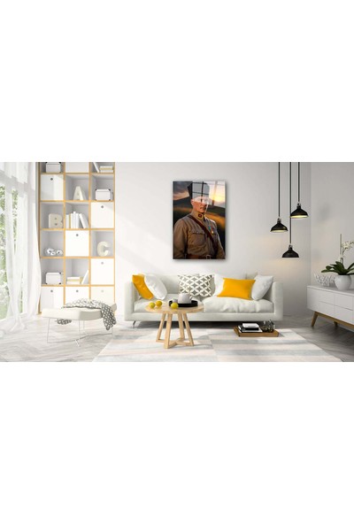 Aras Glass Art Atatürk Portresi 2 Yapay Zeka Cam Tablo