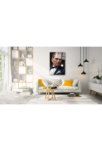Aras Glass Art Atatürk Portresi Yapay Zeka Cam Tablo
