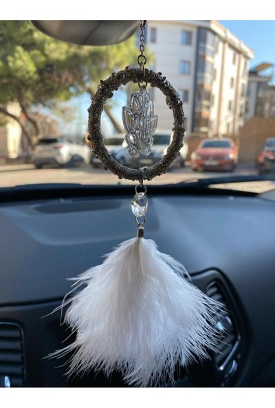 Araç Balkon Aksesuar Yeni Lotus Çiçeği Araba Hediyesi Dikiz Ayna Süsü