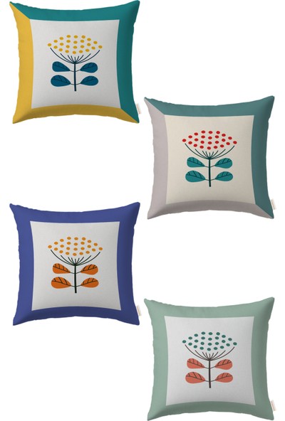 Arancione Co. Modern 4'lü Kırlent Kılıf Ds1