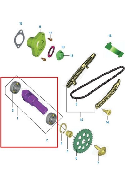 Aras Moto Bajaj Pulsar Ns 200 ,rs 200 Eksantrik Mili Tek Yivli Kam Mili Euro 3 Orjinal 2014-2017-ARASMOTO