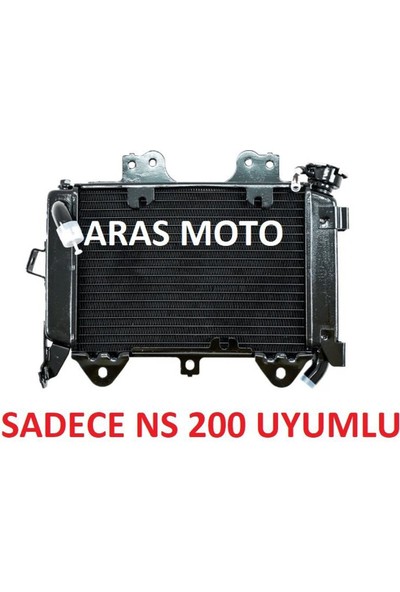 Aras Moto Bajaj Pulsar Ns 200 Uyumlu Orjinal Radyatör 2014-2024 Uyumlu ( Kapaksız ) - Arasmoto