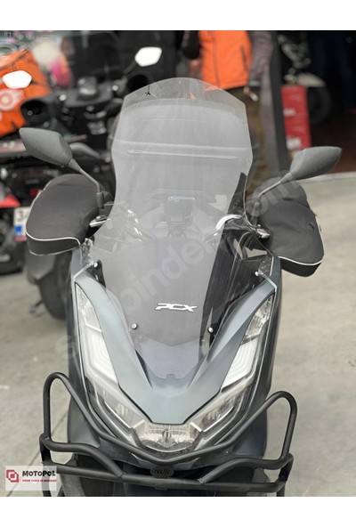 Aras Moto Honda Pcx 125 ,150 Ön Siperlik Camı Montaj Aparatlı 75CM Uzun Tur Camı Açık Füme 2021-24_ARASMOTO
