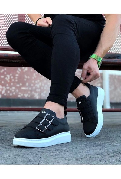 Aradım Taradım Wagoon Wg050 Siyah Tokalı Kalın Taban Erkek Ayakkabı