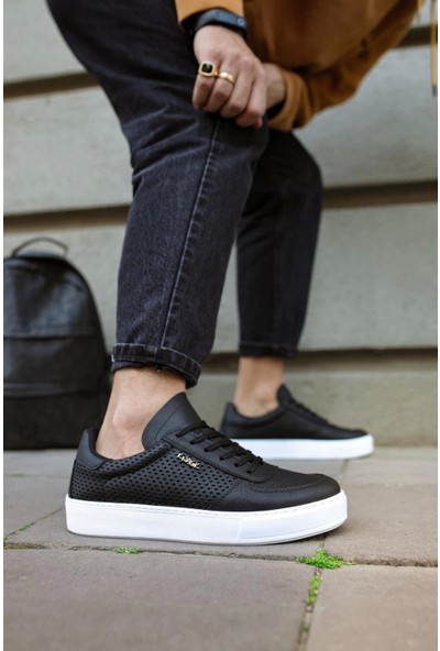 Knack Günlük Ayakkabı 011 Siyah (Beyaz Taban)