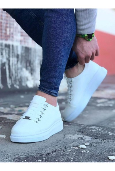 Wagoon WG08 Beyaz Düz Erkek Casual Ayakkabı