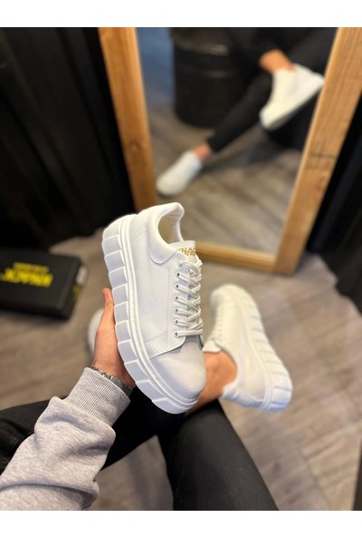 Knack Yüksek Taban Günlük  Ayakkabı 144  Beyaz