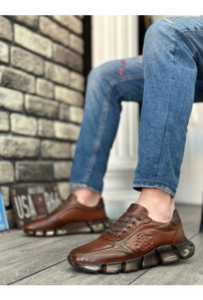 Aradım Taradım BA0338 Içi Dışı Hakiki Deri Rahat Taban Taba Sneakers Casual Erkek Ayakkabı